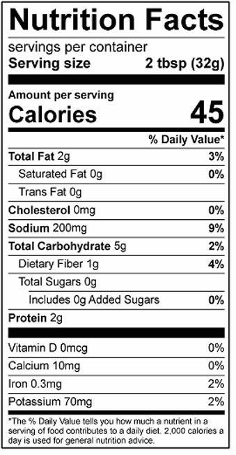 nutrition facts