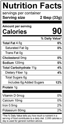 nutrition facts