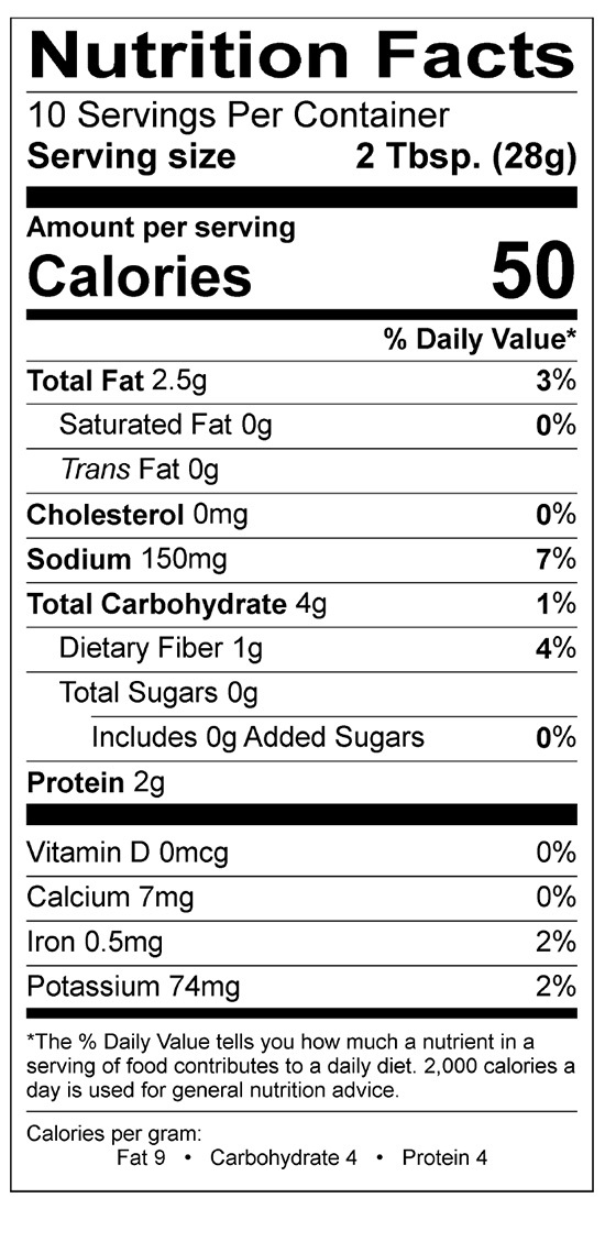 nutrition facts